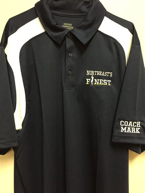 embroidered coaches shirts.